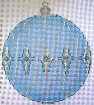 Trubey – Large Ornament, Silver/Blue