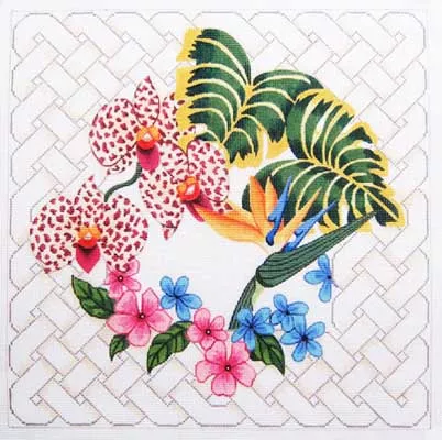 Trubey – Tropical Pillow Lattis Border