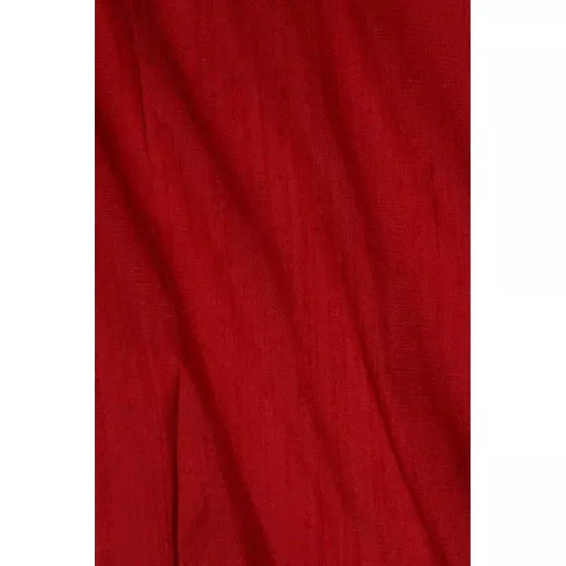 True Red Dupioni Silk Fabric