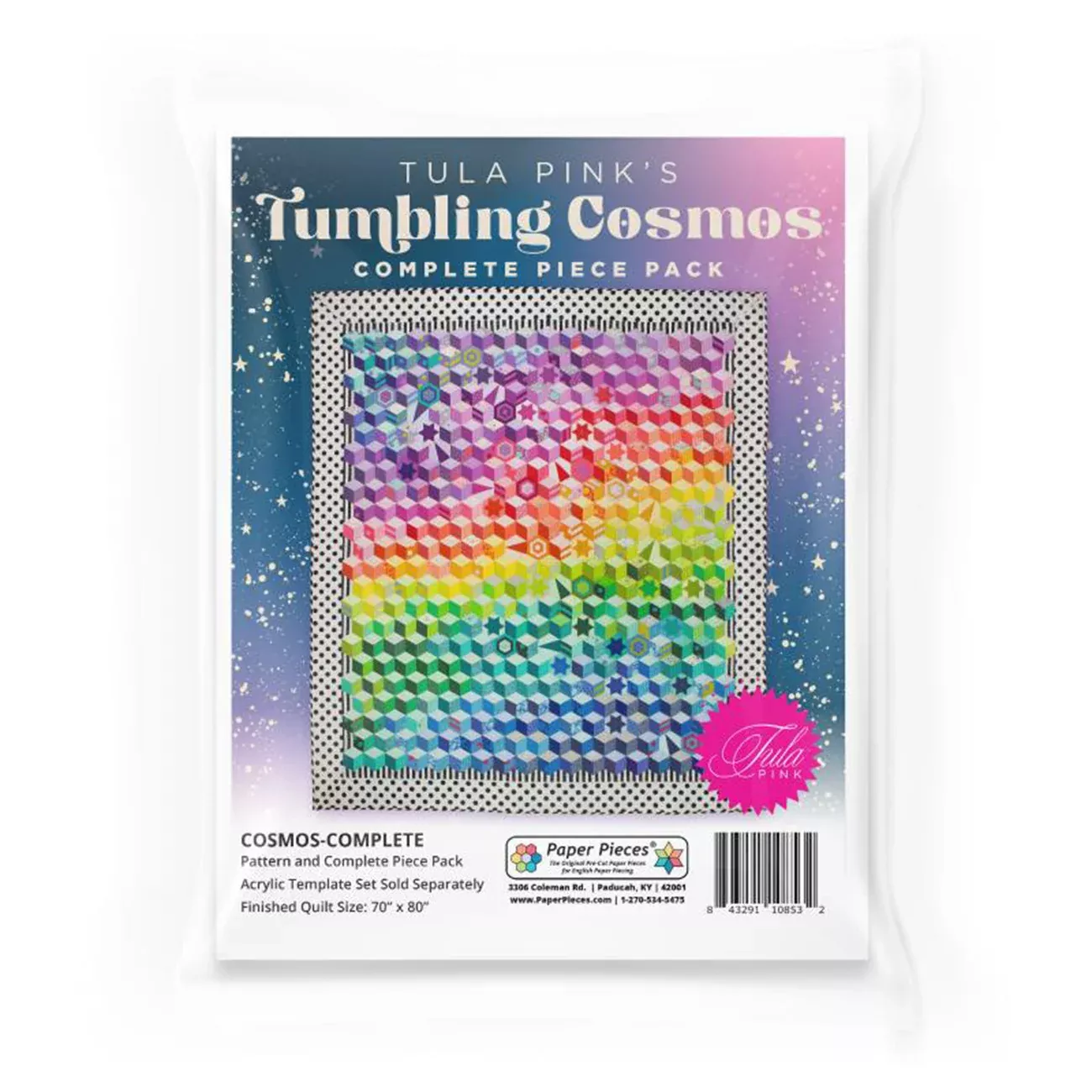 Tumbling Cosmos Pattern and Paper Pieces