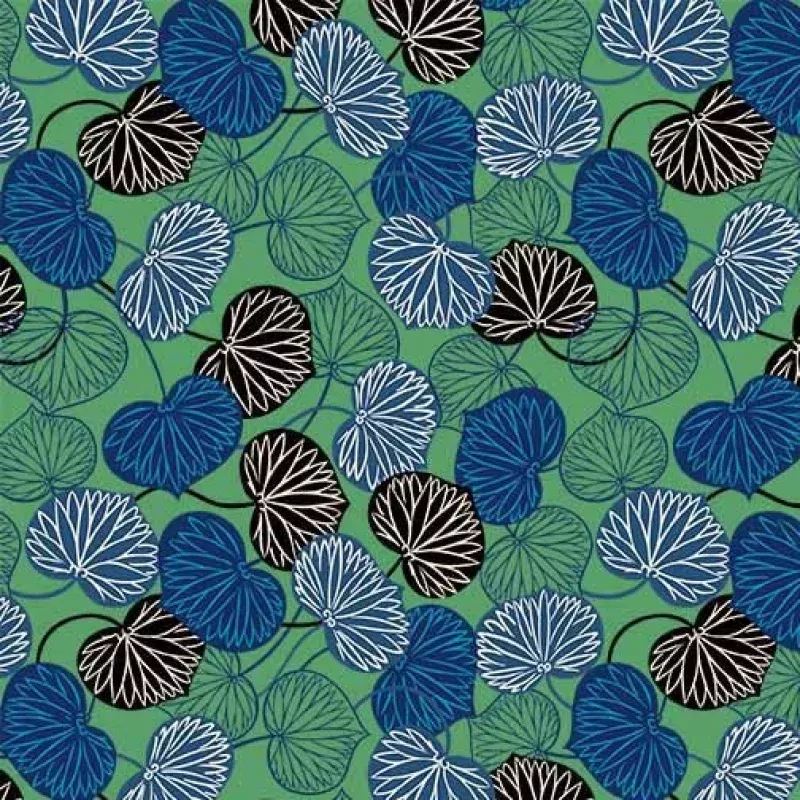 Turf Sacred Leaf Cotton 43"/44" Fabric Per Yard