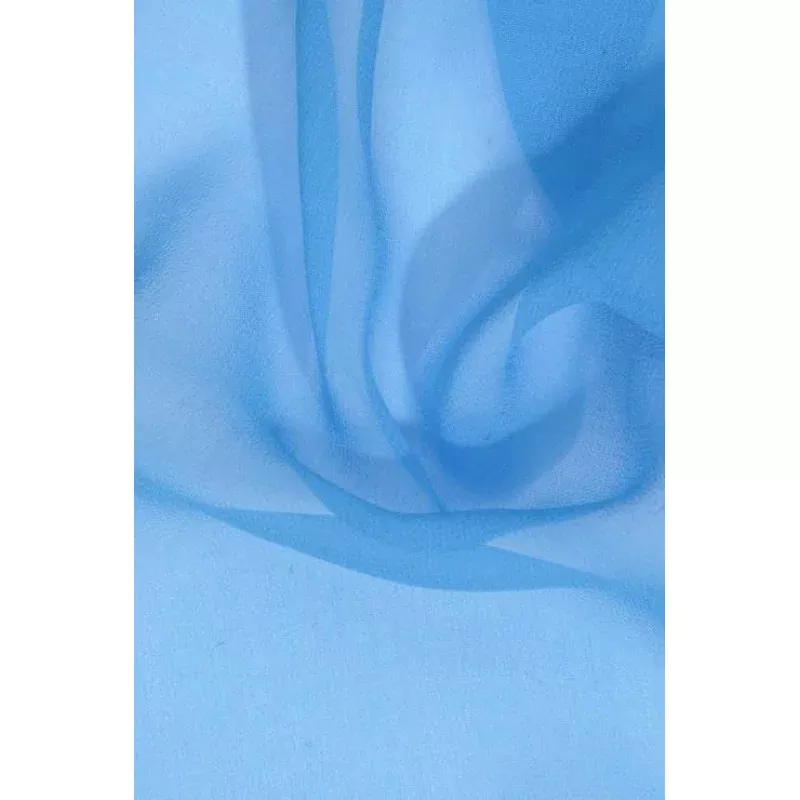 Turquoise Blue Silk Georgette Fabric