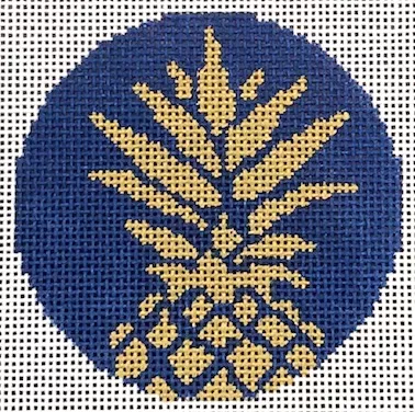 Two Sisters Needlepoint – Navy Pineapple Ornament
