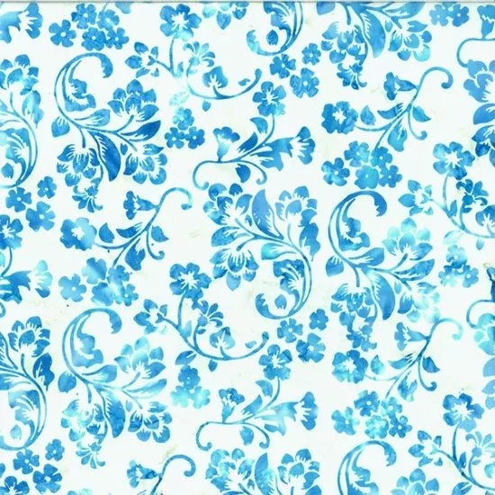 U2467-16 BALI BATIK–DECO FLORAL–Sky