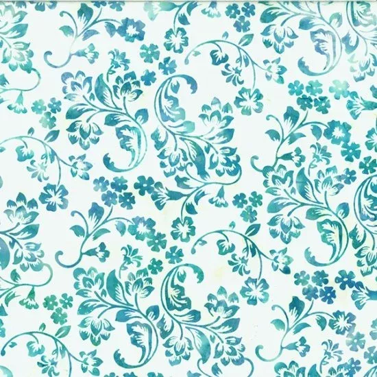 U2467-41 BALI BATIK–DECO FLORAL–Aqua