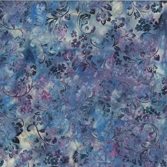 U2467-535 BALI BATIK–DECO FLORAL–Purple Haze