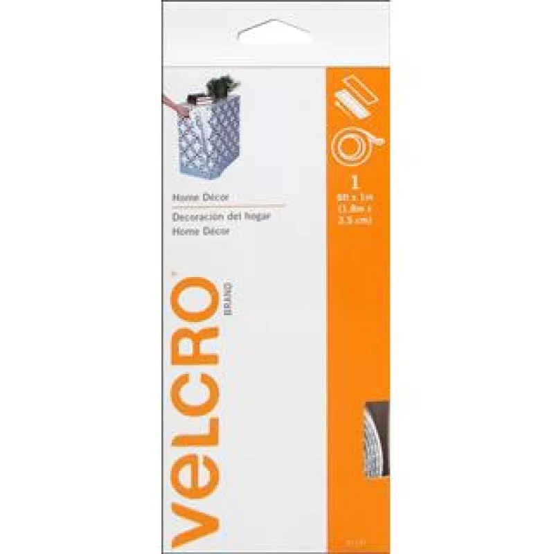 Velcro Home Decor SewOn/StickyBack Tape 1x6ft Wht