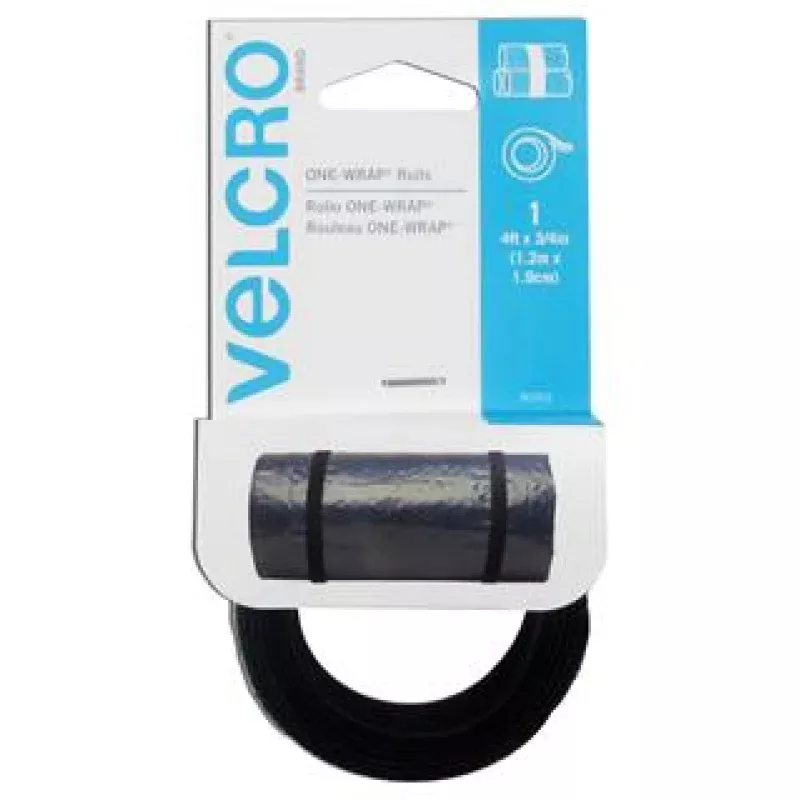 Velcro One Wrap Roll .75″x4ft Black