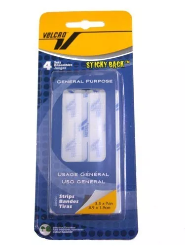 Velcro- Sticky Back Strips, 4 Sets White