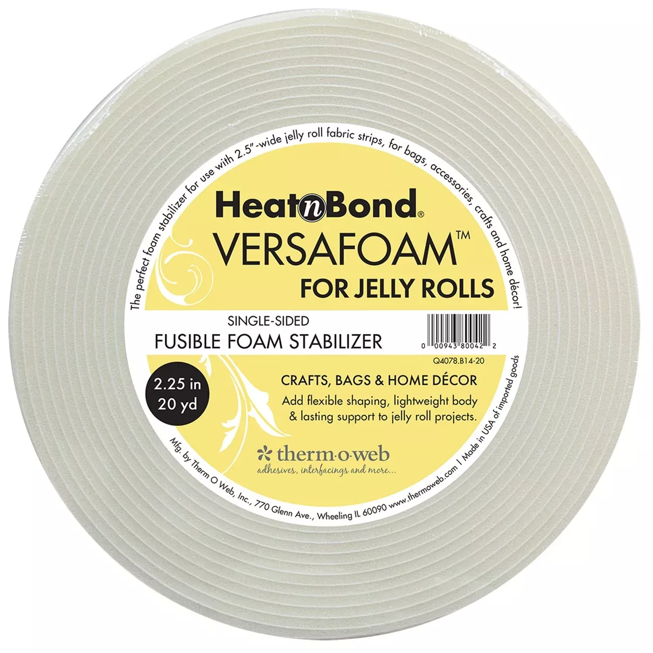VersaFoam Single-Sided Fusible Foam Stabilizer for Jelly Rolls 2-1 /4in x 20yds