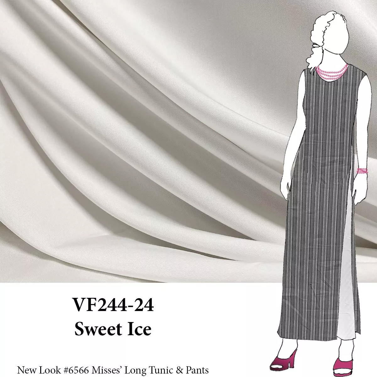 VF244-24 Sweet Ice - Lightweight Tencel Blend Shirting