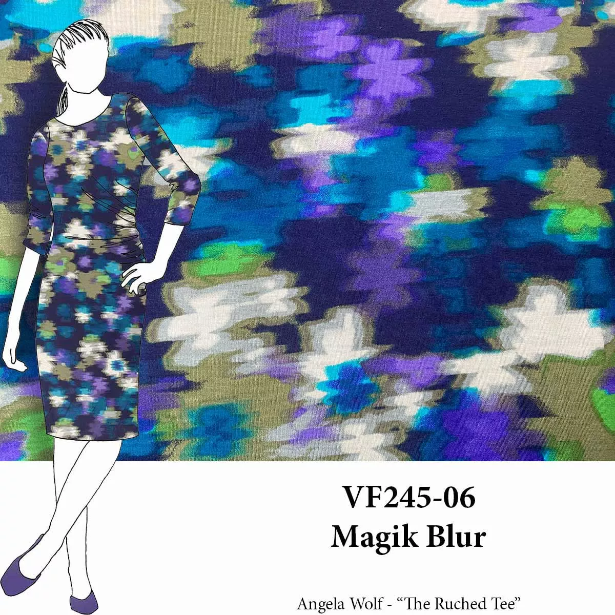 VF245-06 Magik Blur - Extra-wide Abstract Rayon Jersey Fabric