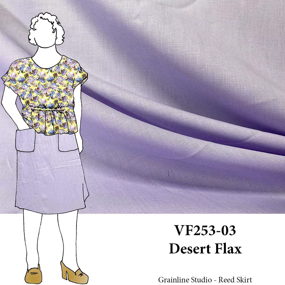 VF253-03 Desert Flax - Lilac European Linen 5oz Fabric