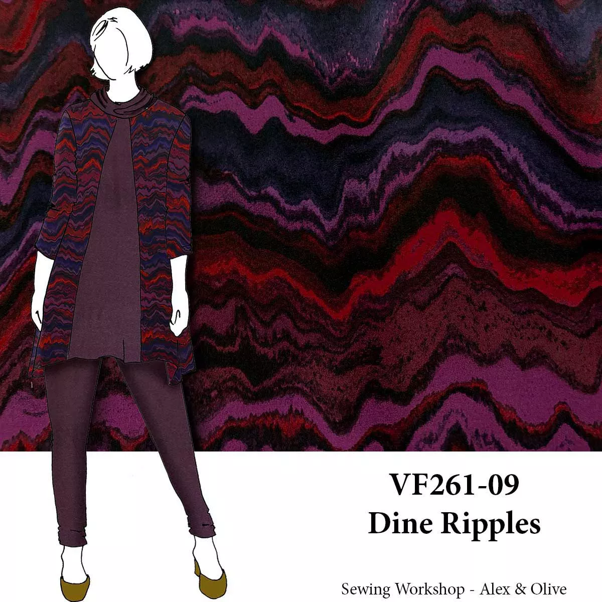 VF261-09 Dine Ripples - Korean Premier ITY Knit Fabric