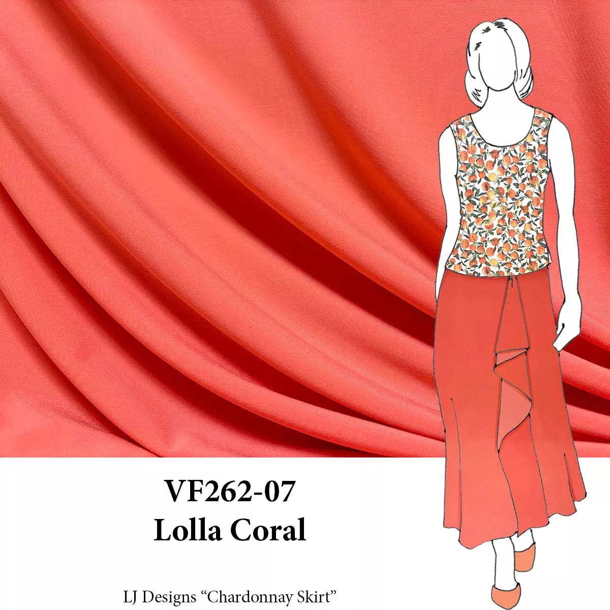 VF262-07 Lolla Coral - Korean Premier ITY Knit Fabric