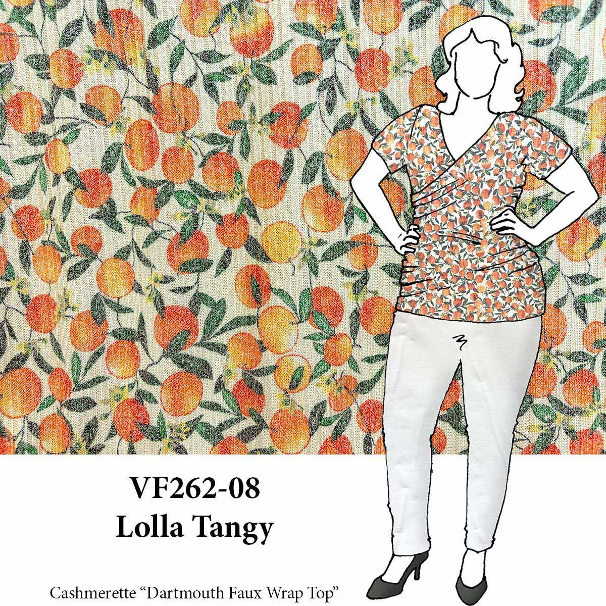 VF262-08 Lolla Tangy - Tangerine Hacci Ribbed Knit Fabric