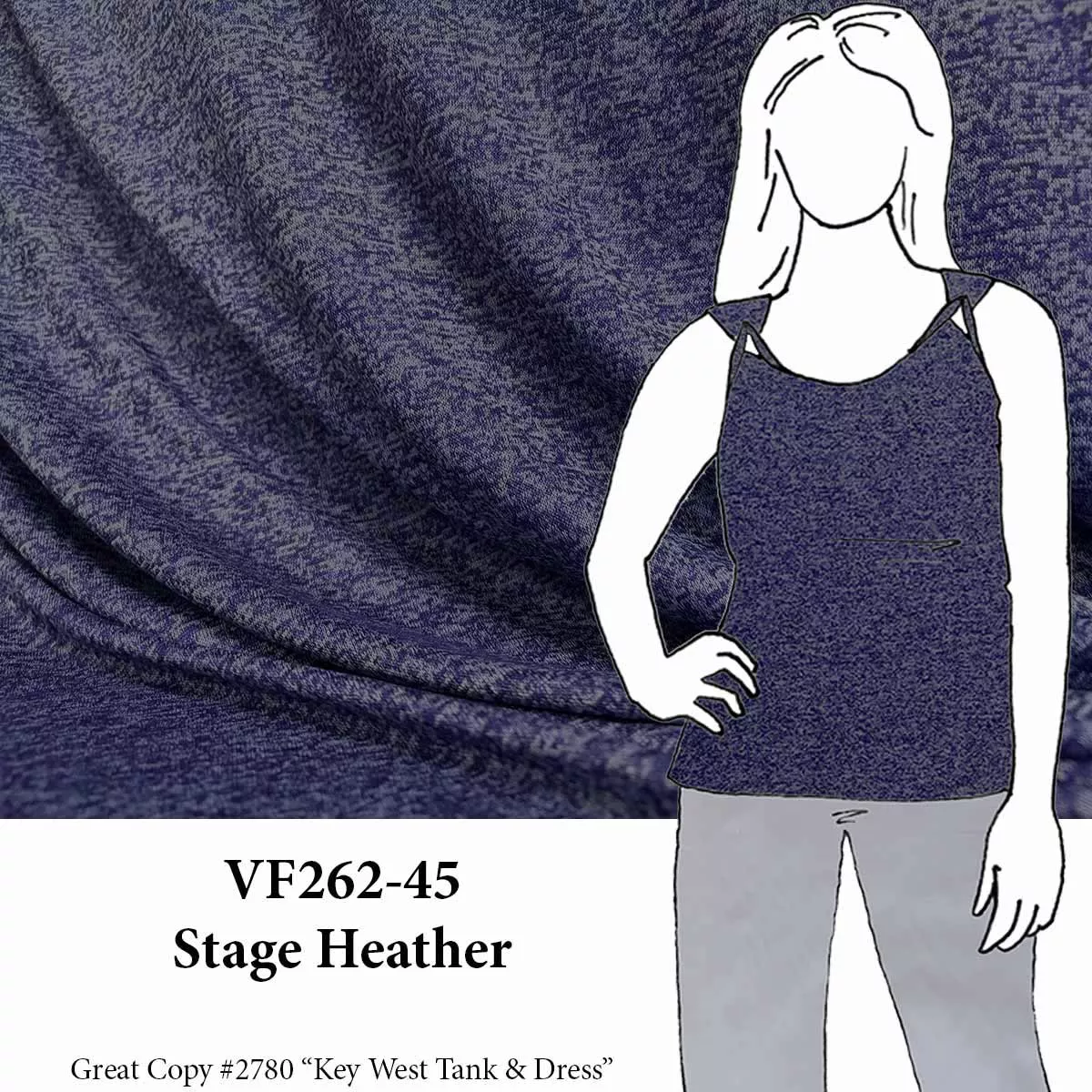 VF262-45 Stage Heather - Purple & Lilac Rayon Sweater Knit Fabric