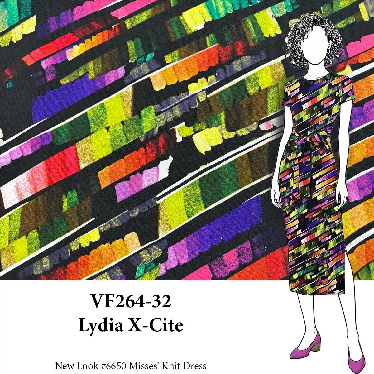 VF264-32 Lydia X-Cite - Colorful Premier ITY Knit Fabric