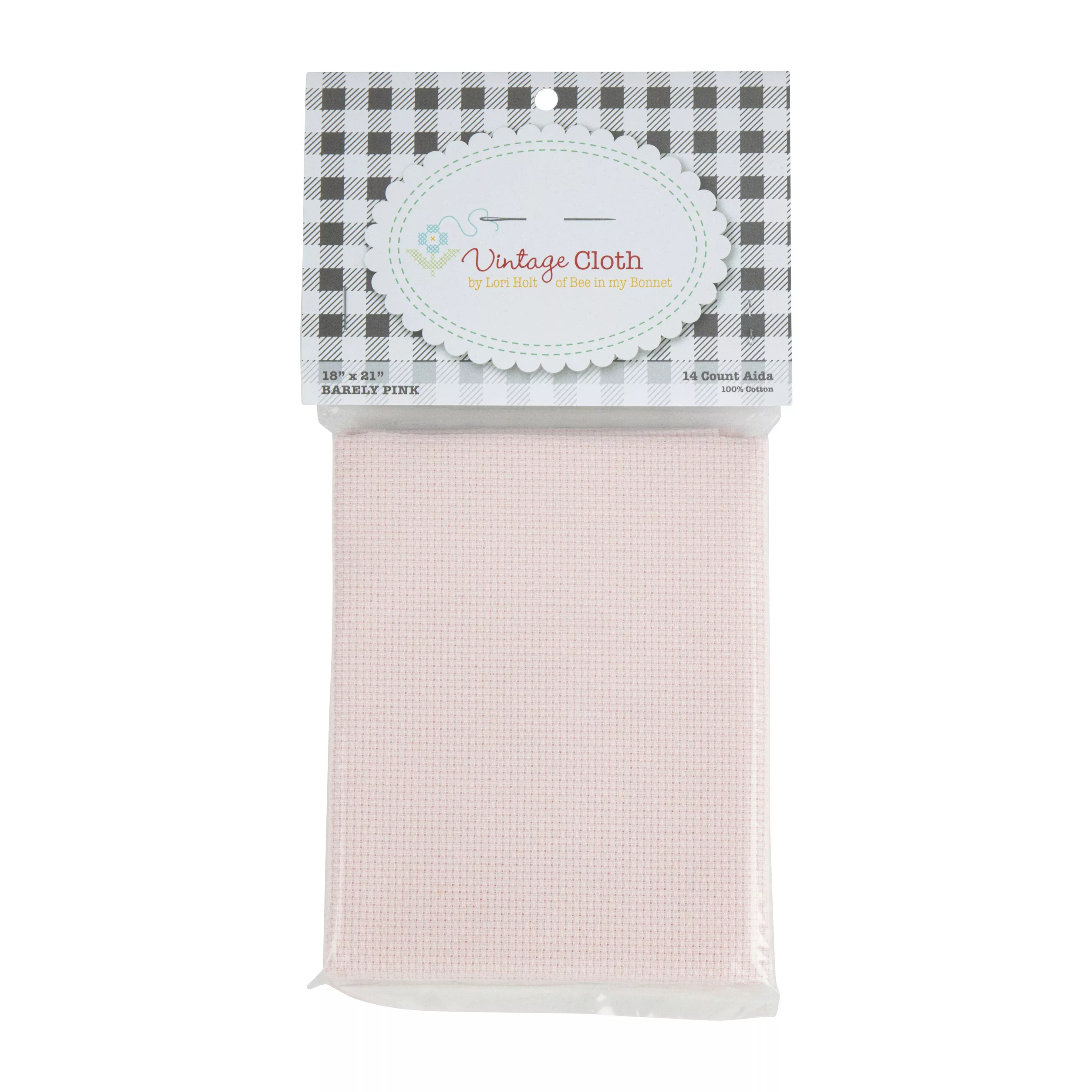 Vintage Cloth Barely Pink 14ct 18in x 21in