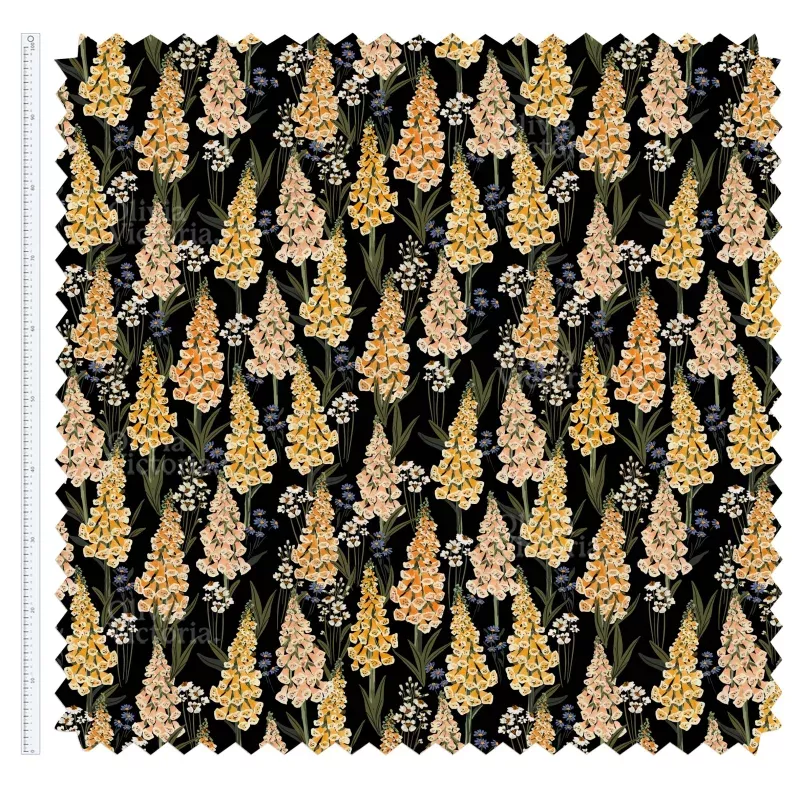 The Vintage Foxglove Melino Linen Fabric- Made to Order