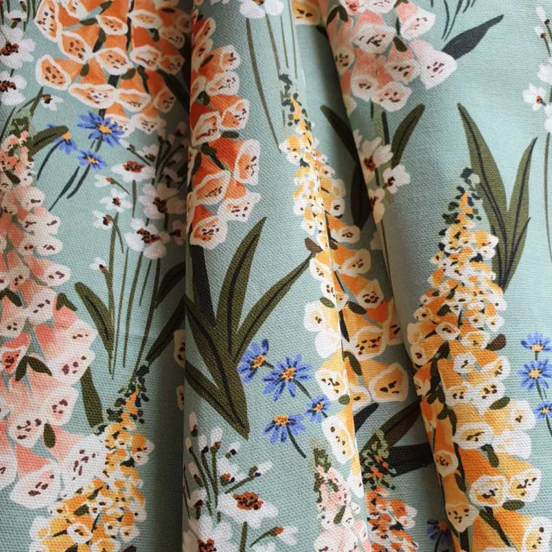 The Vintage Foxglove Organic Panama Fabric- Made to Order