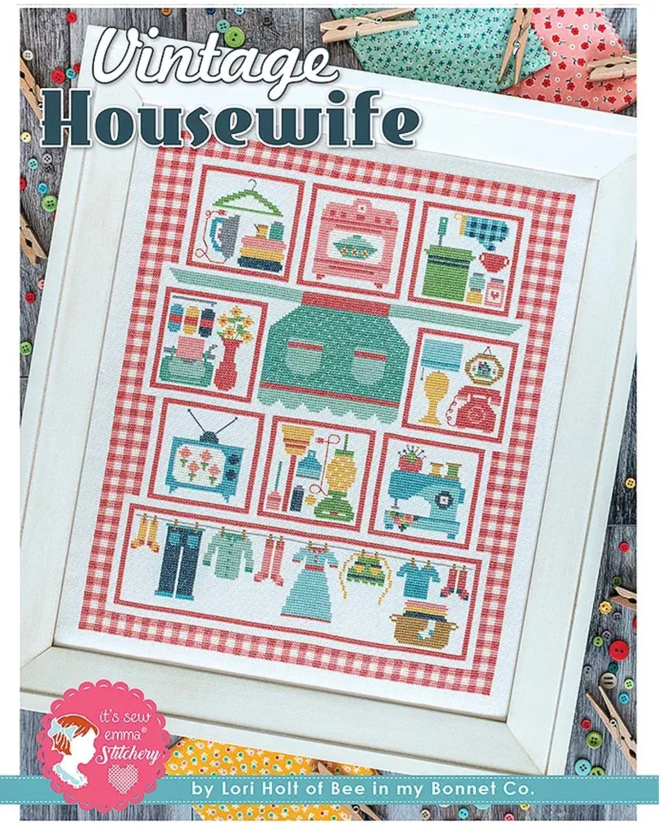 Vintage Housewife Cross Stitch Pattern by Lori Holt
