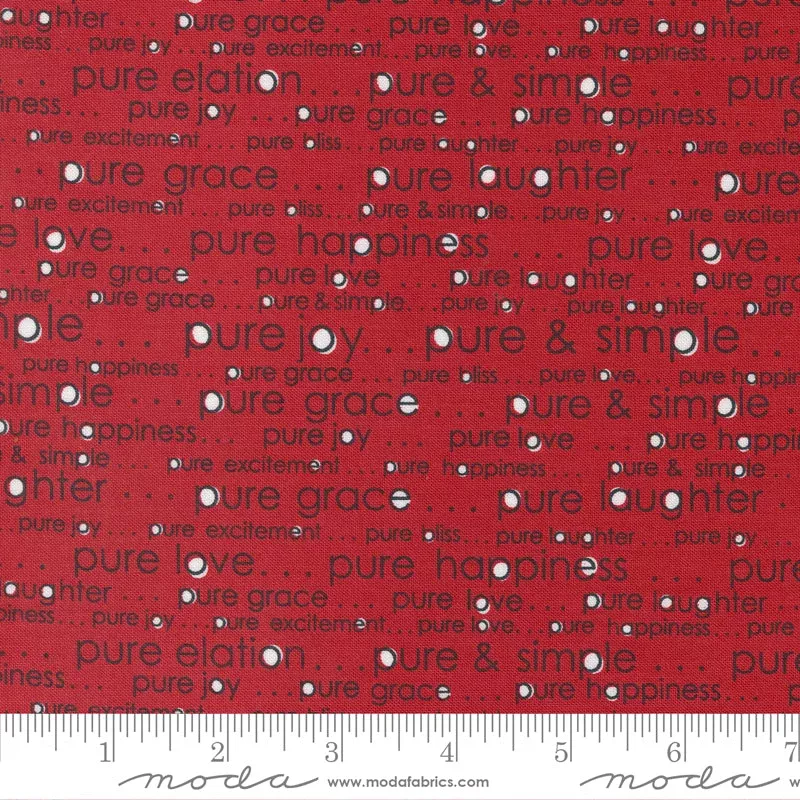 Vintage Red Pure and Simple Yardage by Sweetwater for Moda Fabrics
