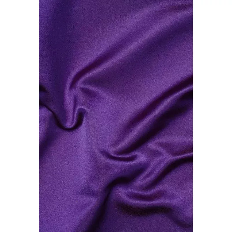 Violet Silk Duchess Satin Fabric