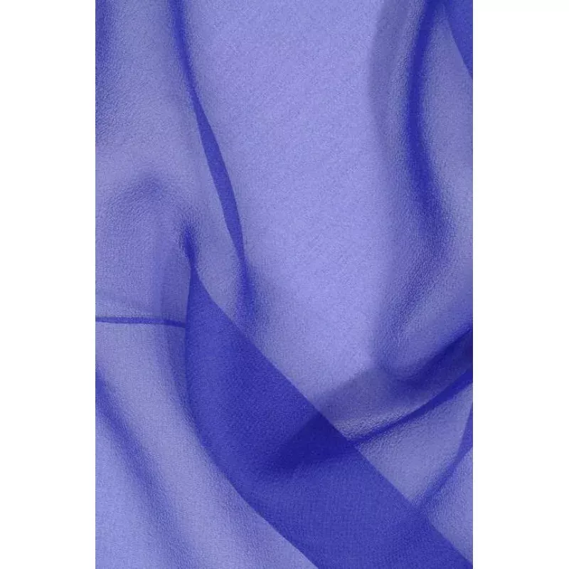 Violet Storm Blue Silk Georgette Fabric
