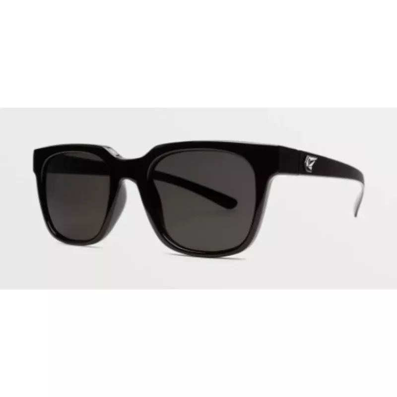 Volcom Morph Sunglass in Gloss Black with a Gray lens