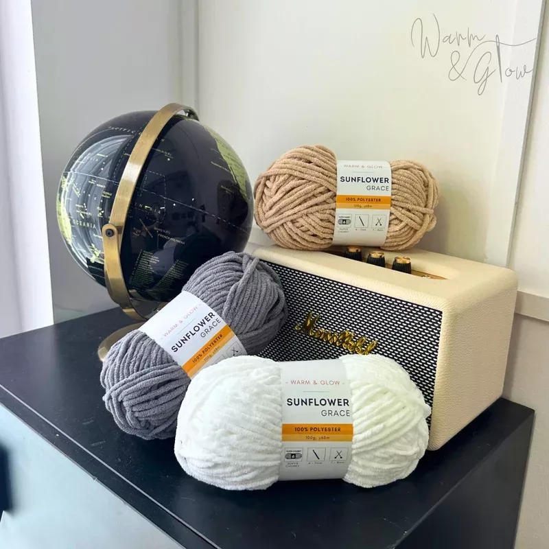 Warm & Glow – Sunflower Grace | Super Chunky Chenille