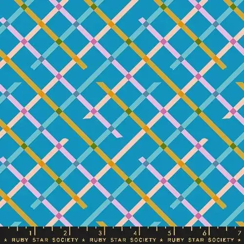 Washi Plus Bright Blue 43″/44″ Fabric Per Yard