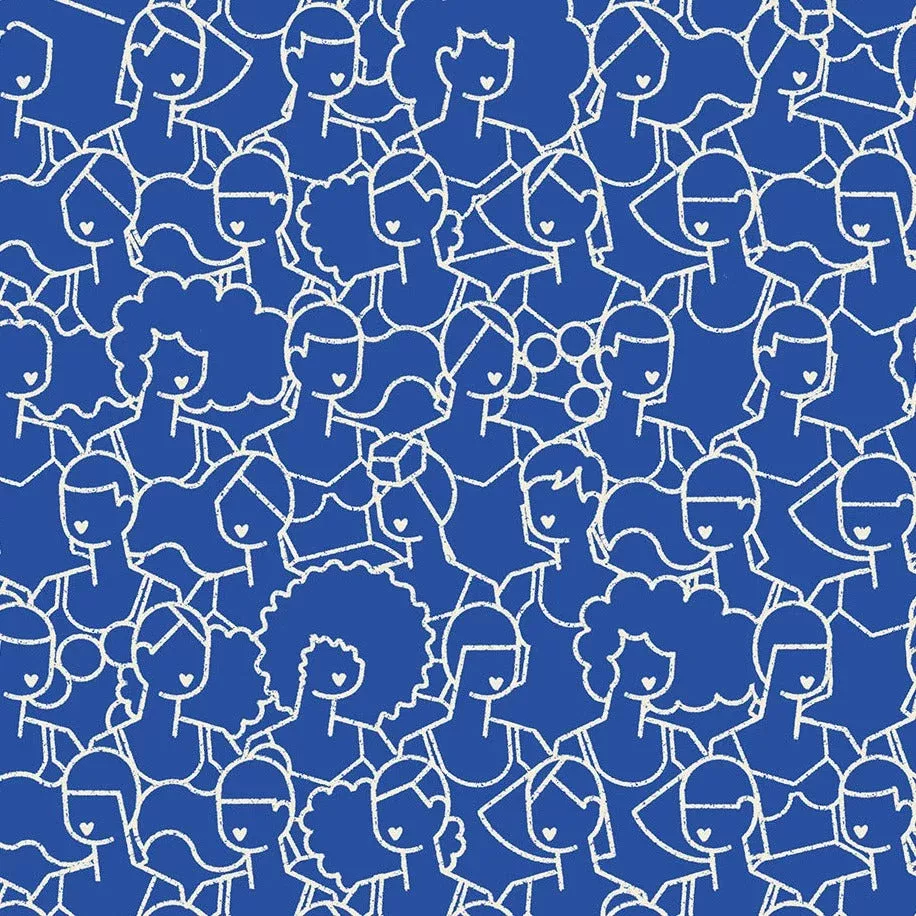 Water Swim Parade in Blue Ribbon – 7/8 Yd EOB