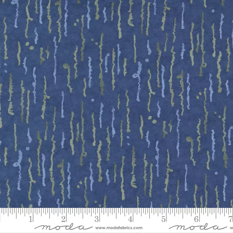 Watermarks Drizzle Indigo | Holly Taylor | Moda Fabrics | 6918 14 | Sold in 1/2 Yd