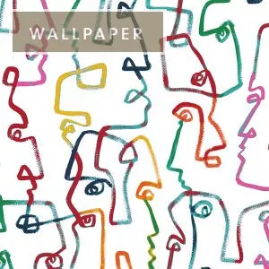 WC101612 P/K Lifestyles GESTURES CRAYON 160012WR Peel and Stick Wallpaper