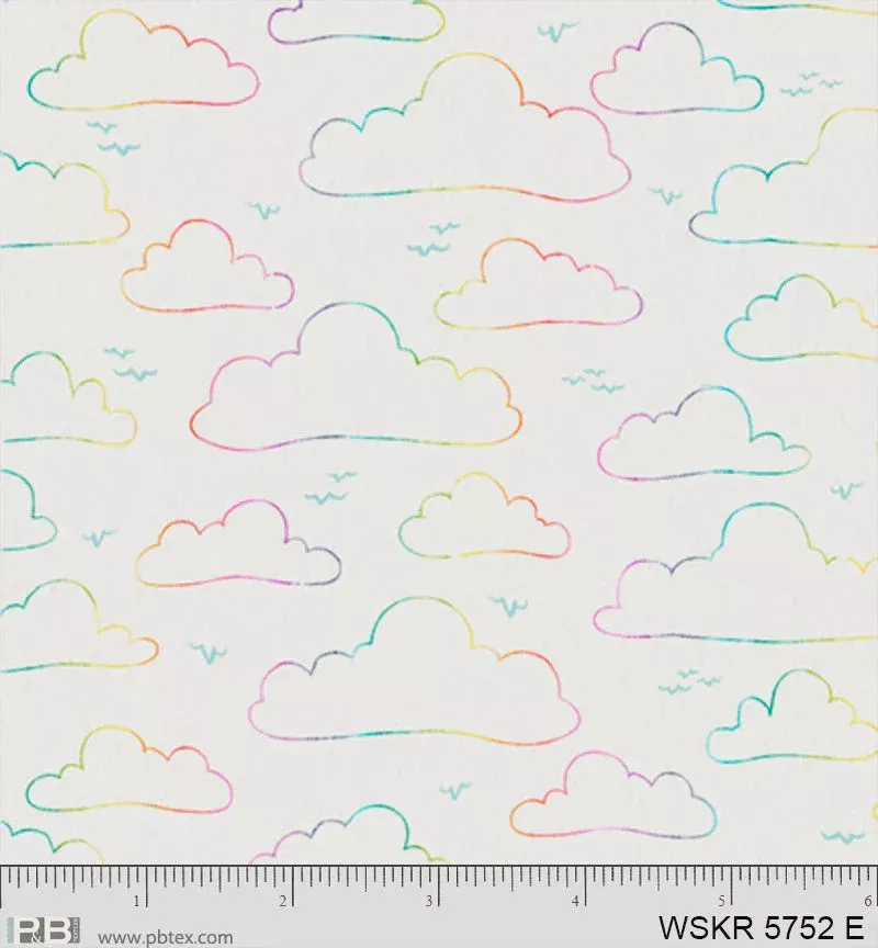 Whiskerville White Floating Clouds