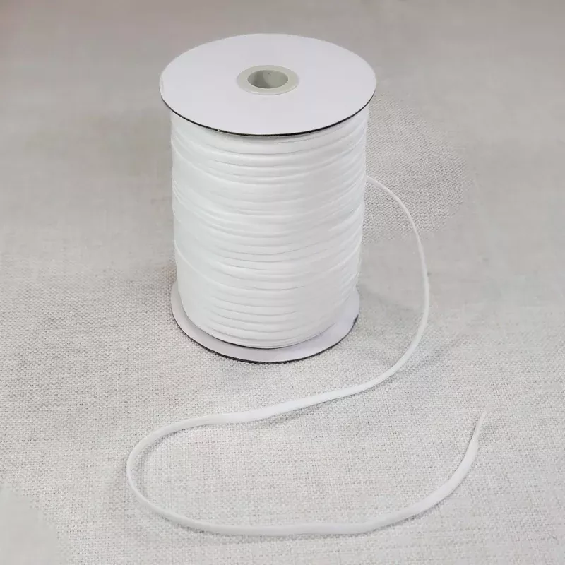 White 1/4 inch Elastic String Cord | 3 Yard Cut