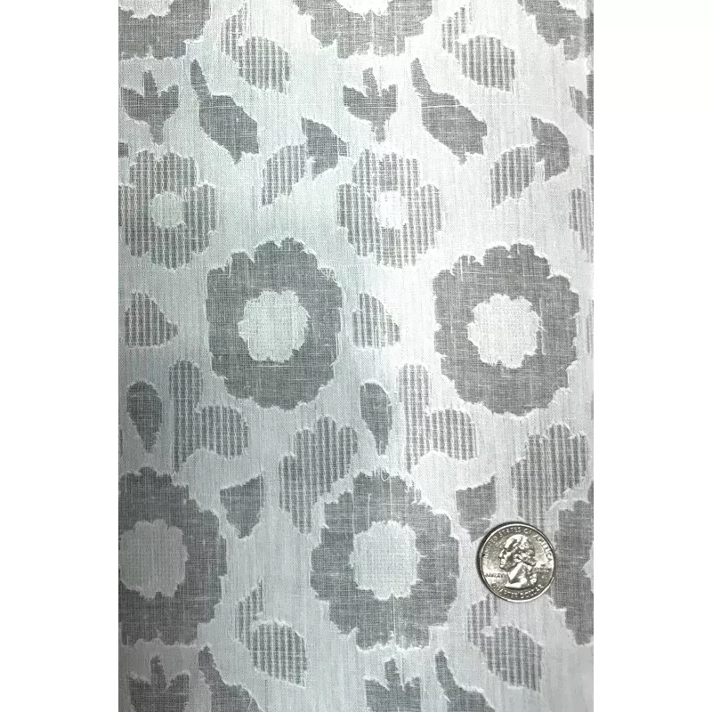 White Abstract Pattern Cotton Novelty COT-187