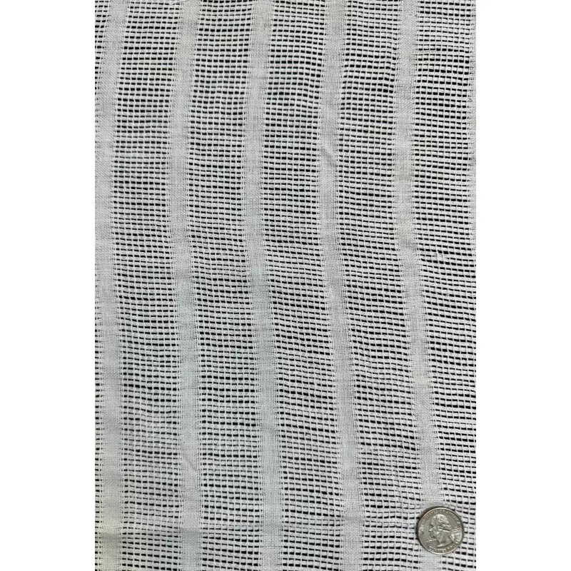 White Basket Weave Cotton Novelty COT-039