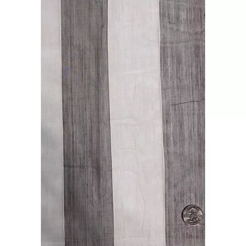 White Brown Striped Cotton Novelty COT-111
