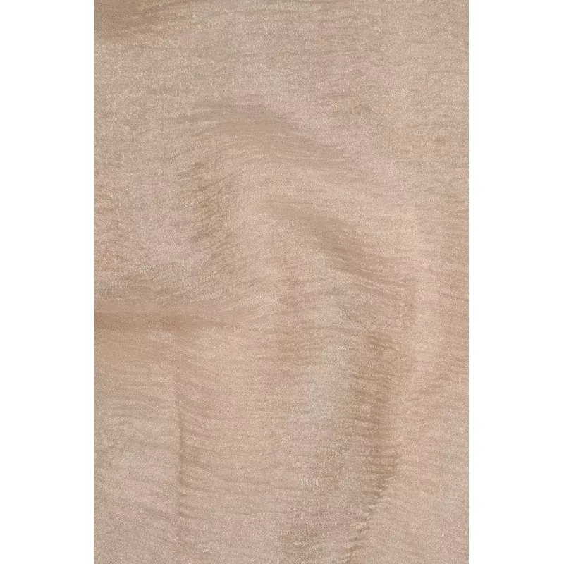 White Copper Metallic Crushed Organza Fabric