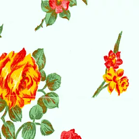 White Rose Oilcloth Fabric