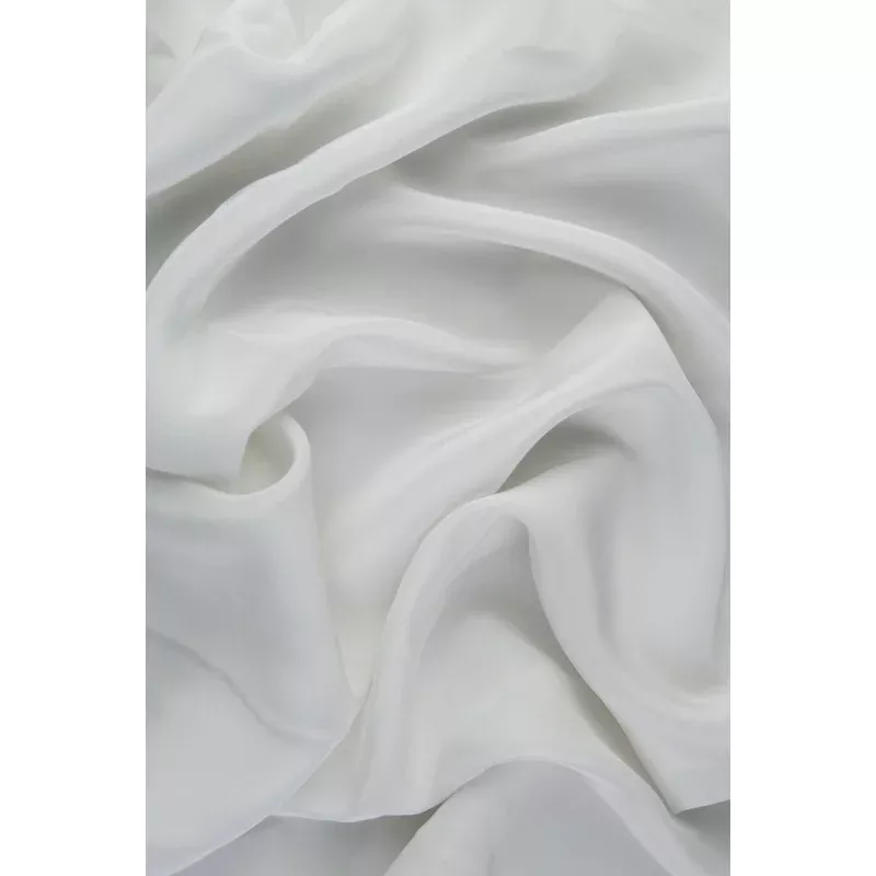 White Silk Crepe de Chine Fabric