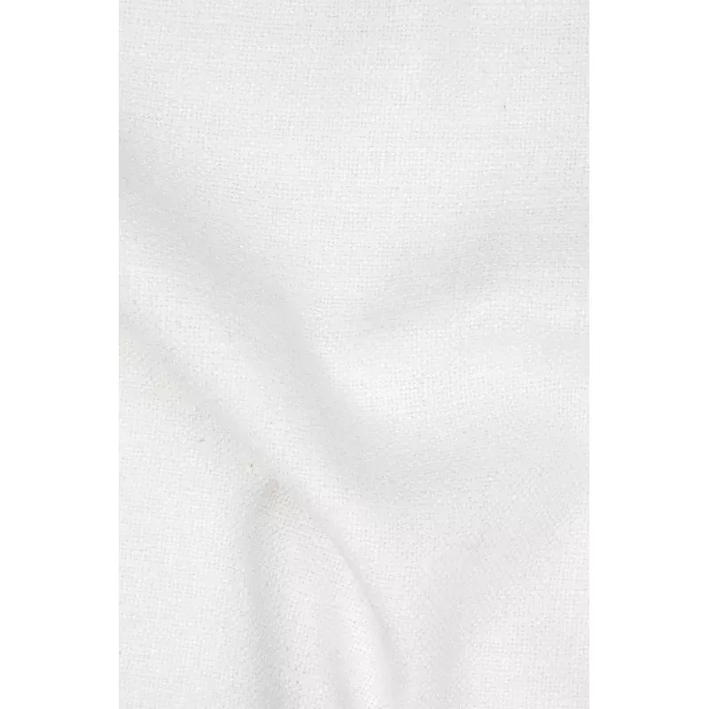 White Silk Linen (Matka) Fabric