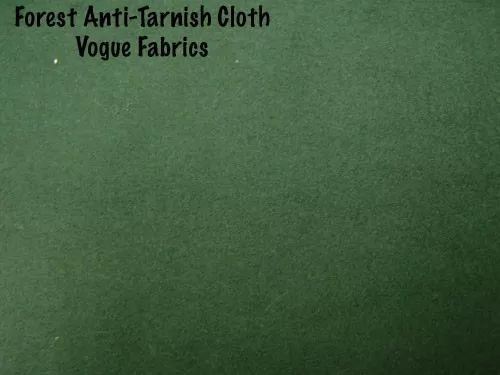 Wholesale Anti-Tarnish Silver Cloth - Forest Green, 25 yds.