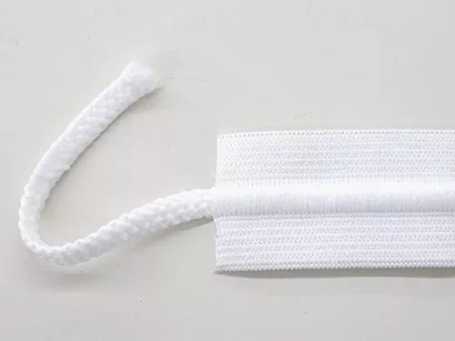 Wholesale Draw Cord Elastic - White - 100 yards