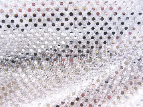 Wholesale Faux Sequin Knit Fabric - 1126 Silver25 yards