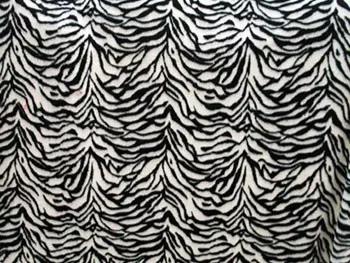 Wholesale Minky Animal Print Fur Fabric - Zebra - 12 yards