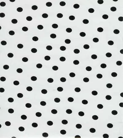 Wholesale Oilcloth - Polka Dots - Black Dots on White, 12yds
