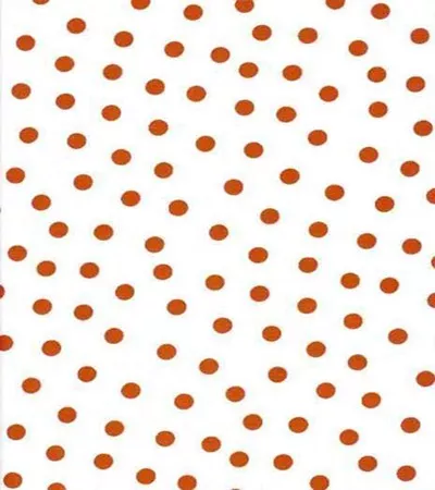 Wholesale Oilcloth - Polka Dots - Red Dots on White - 12yds